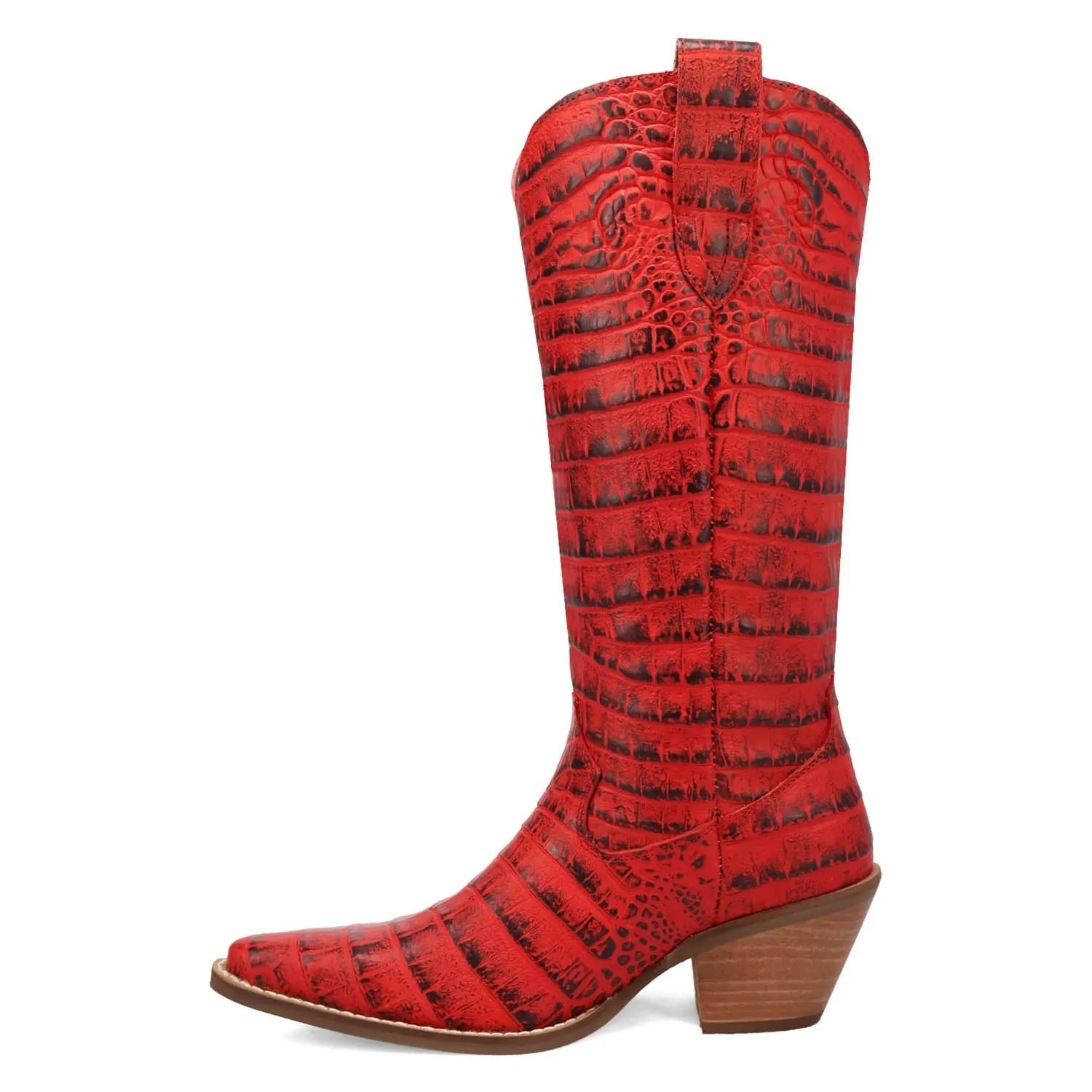 Dingo Womens Ozzie Red Leather Cowboy Boots