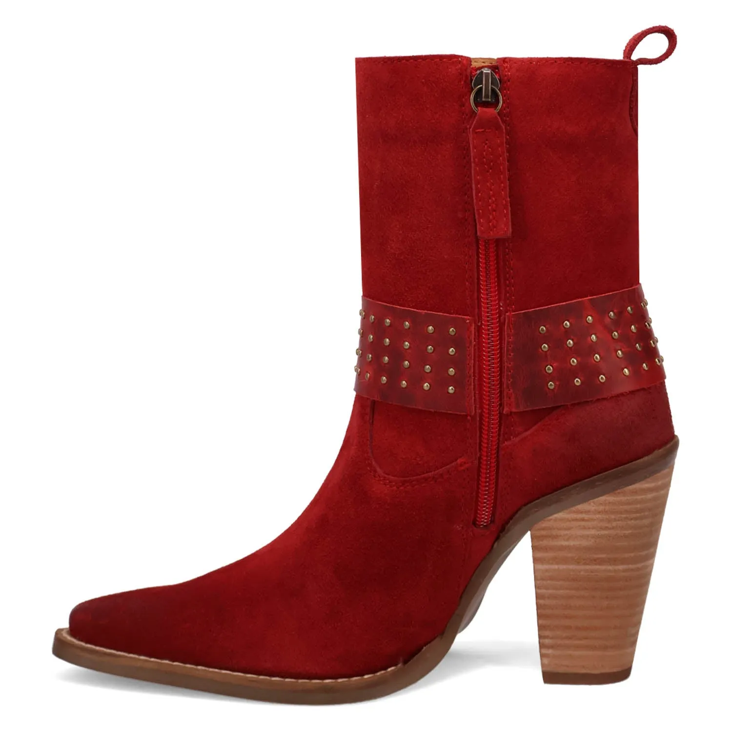 Dingo Womens Songbird Red Suede Fashion Boots