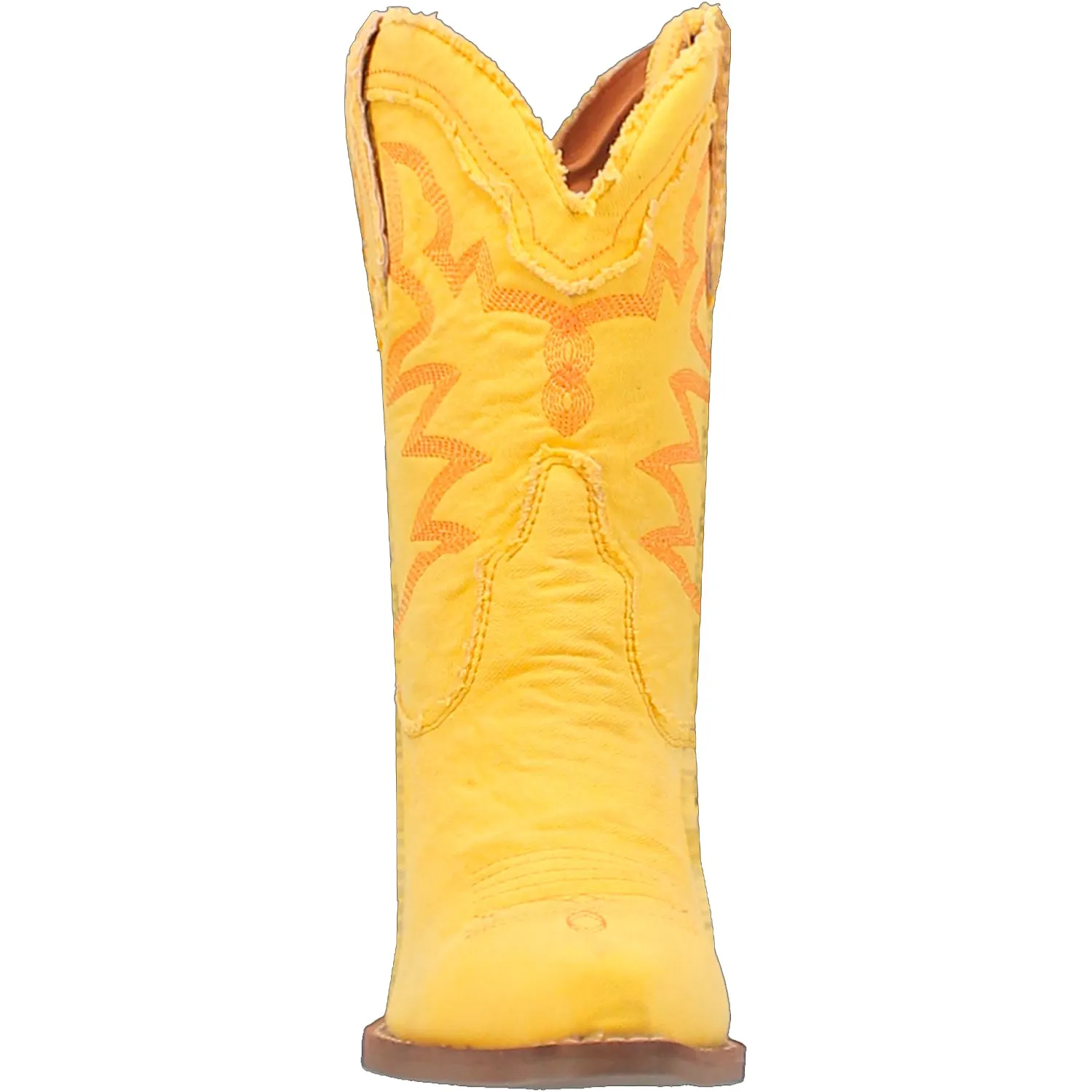 Dingo Womens Yall Need Dolly Yellow Denim Cowboy Boots