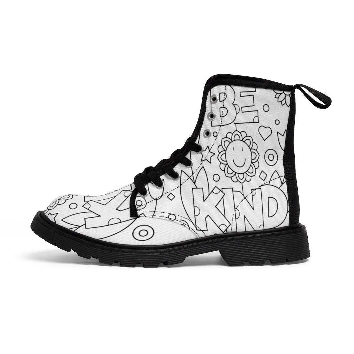 DIY Be Kind Coloring Canvas Boots,Casual Hiking,Realistic,Birthday/His/Hers/Couples Gift/Graduation/Valentine Gift