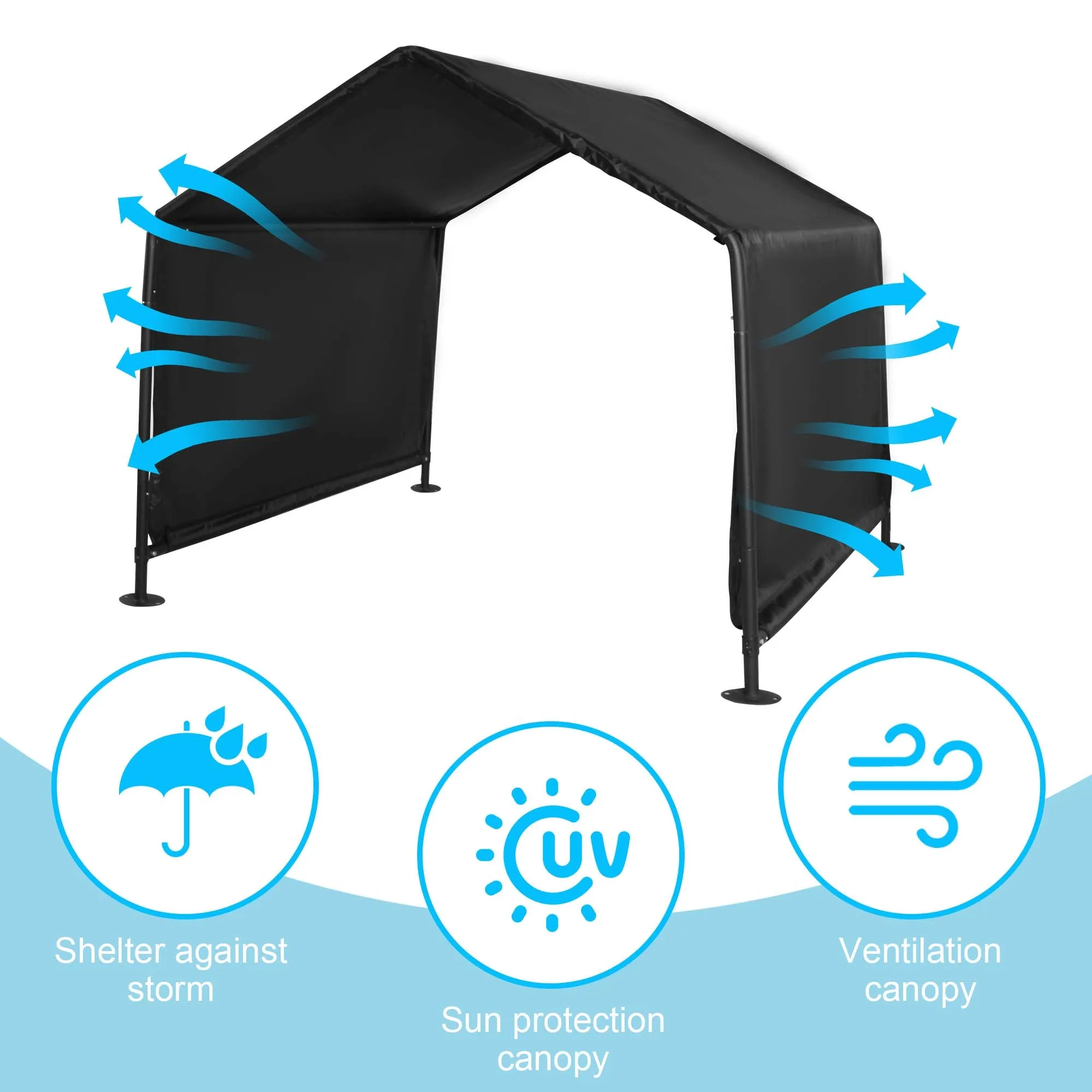 Dog Shade Shelter Outdoor Tent for Large Medium Dogs, Outside Sun Rain Canopy Pet House