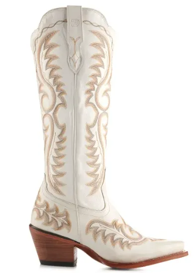 Durango Women's Crush Ivory Snip Toe Tall Cowboy Boots DRD0471