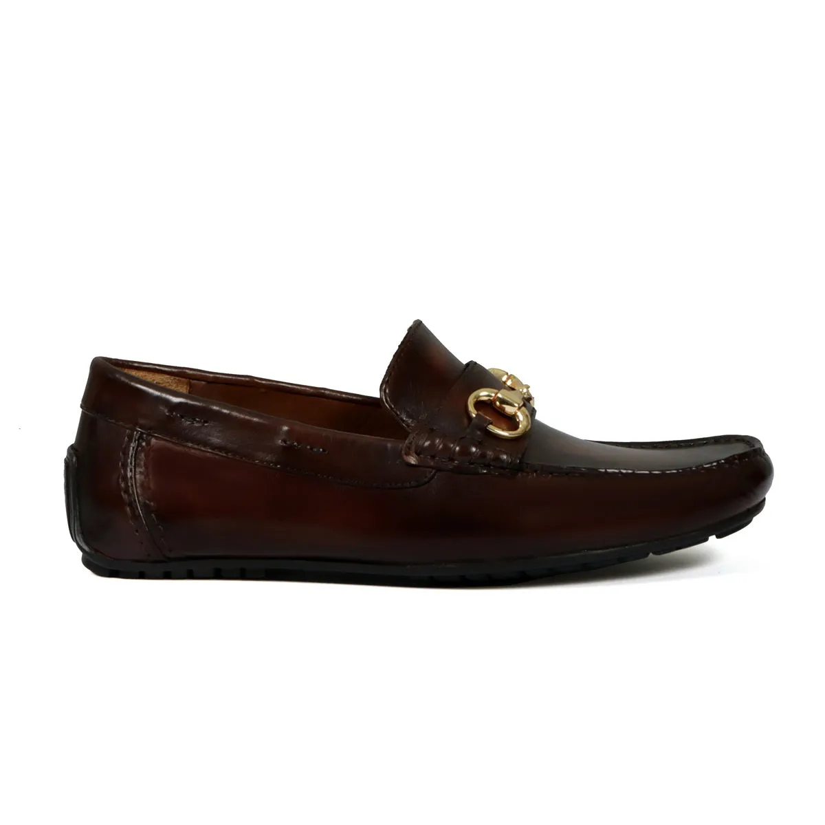 Espresso Horse-bit Driving Loafer Shoe