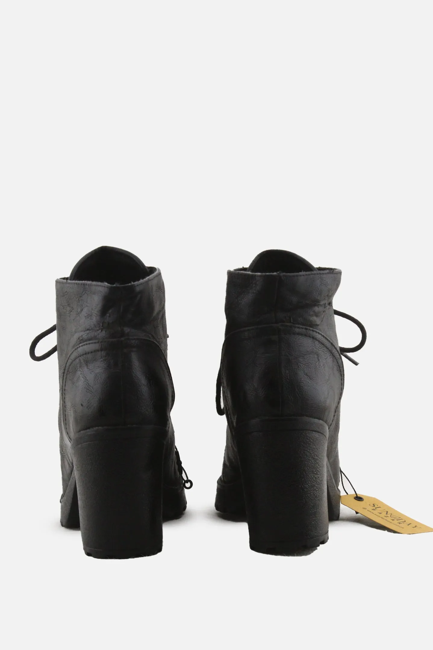 European Brand Laces Platform Boots | 100% Authentic Leather