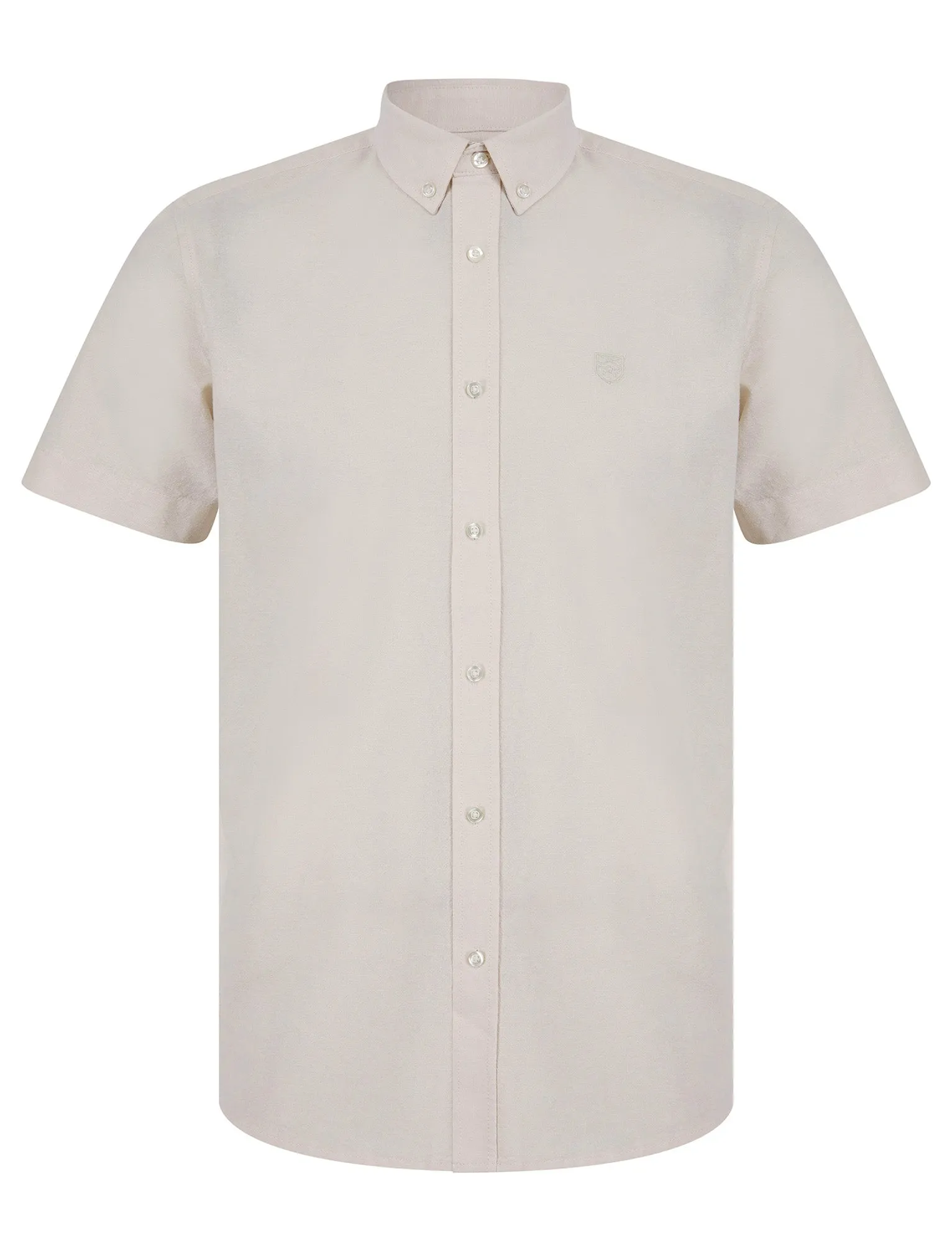 Fetlock Short Sleeve Oxford Cotton Shirt in Oatmeal - Kensington Eastside