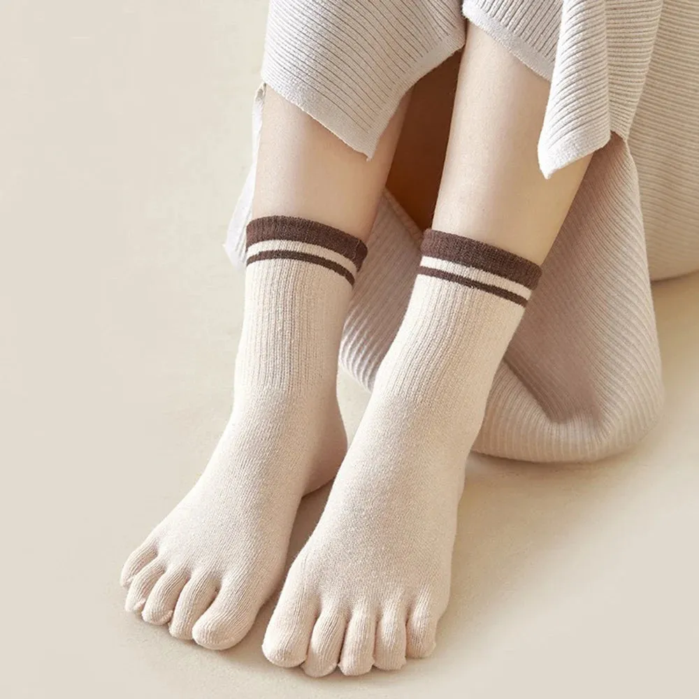 Five Finger Socks  Ankle-Length Toe-Separating Winter Athletic Socks