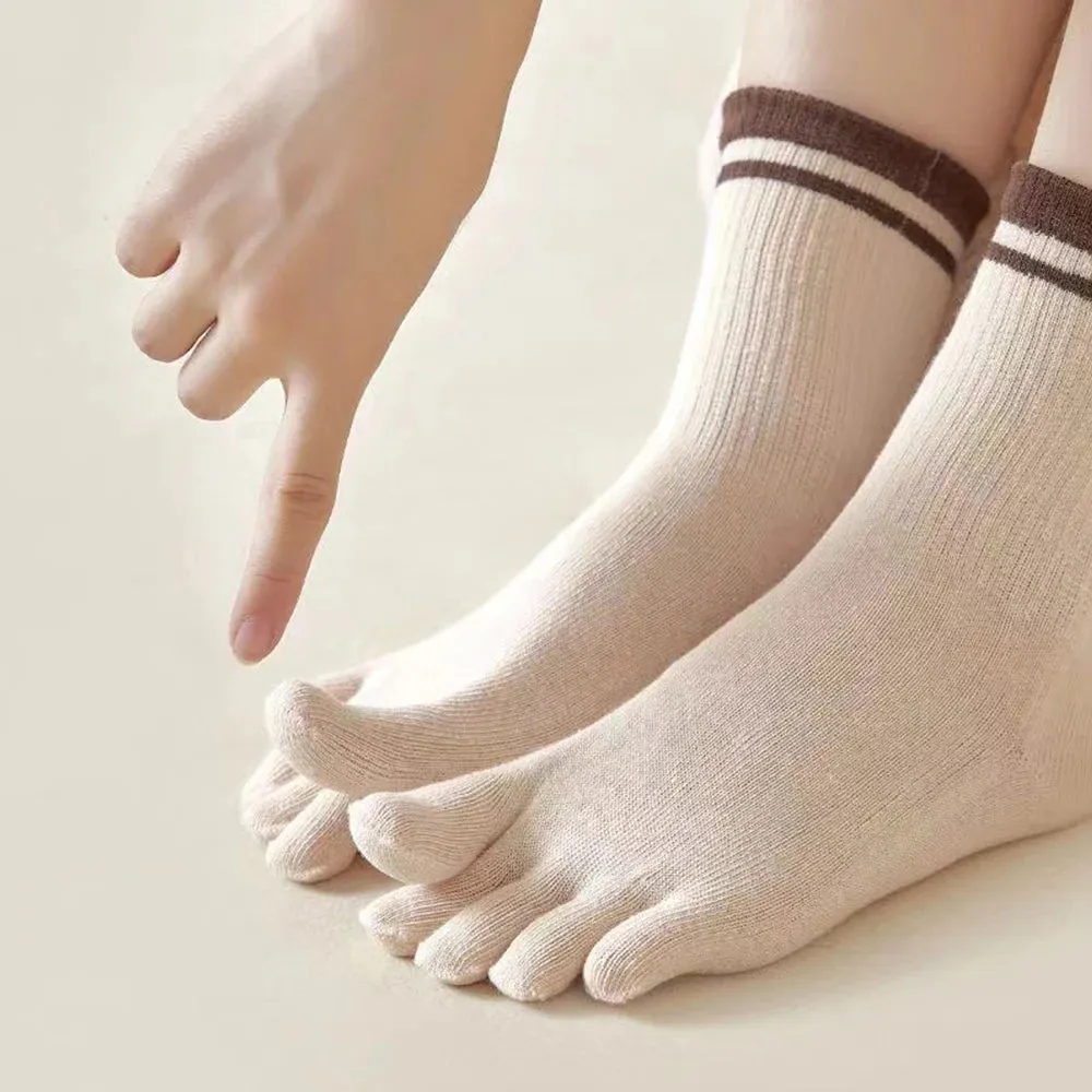 Five Finger Socks  Ankle-Length Toe-Separating Winter Athletic Socks