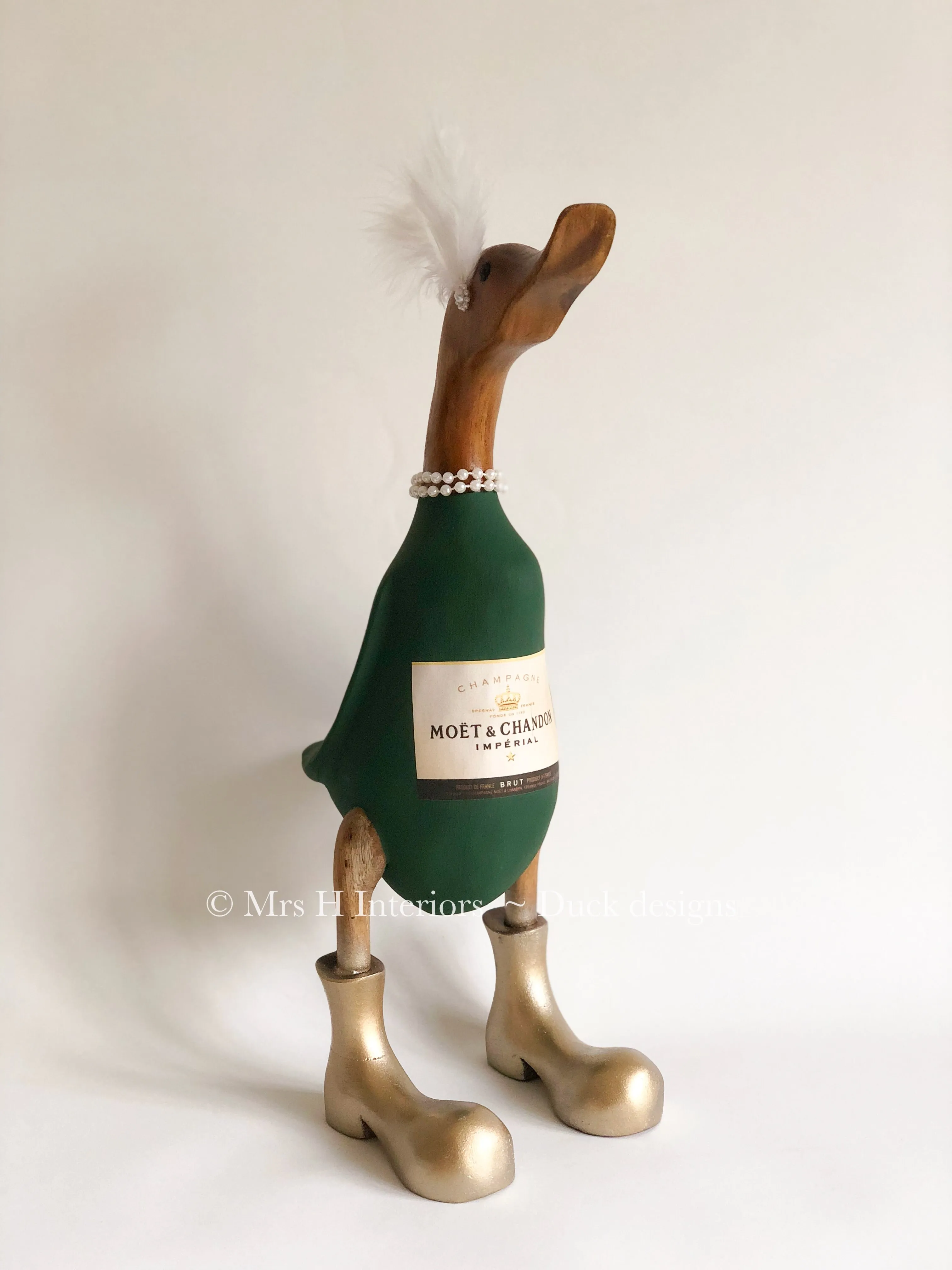 Fizzy Pop Friday - Decorated Wooden Duck in Boots by Mrs H the Duck Lady