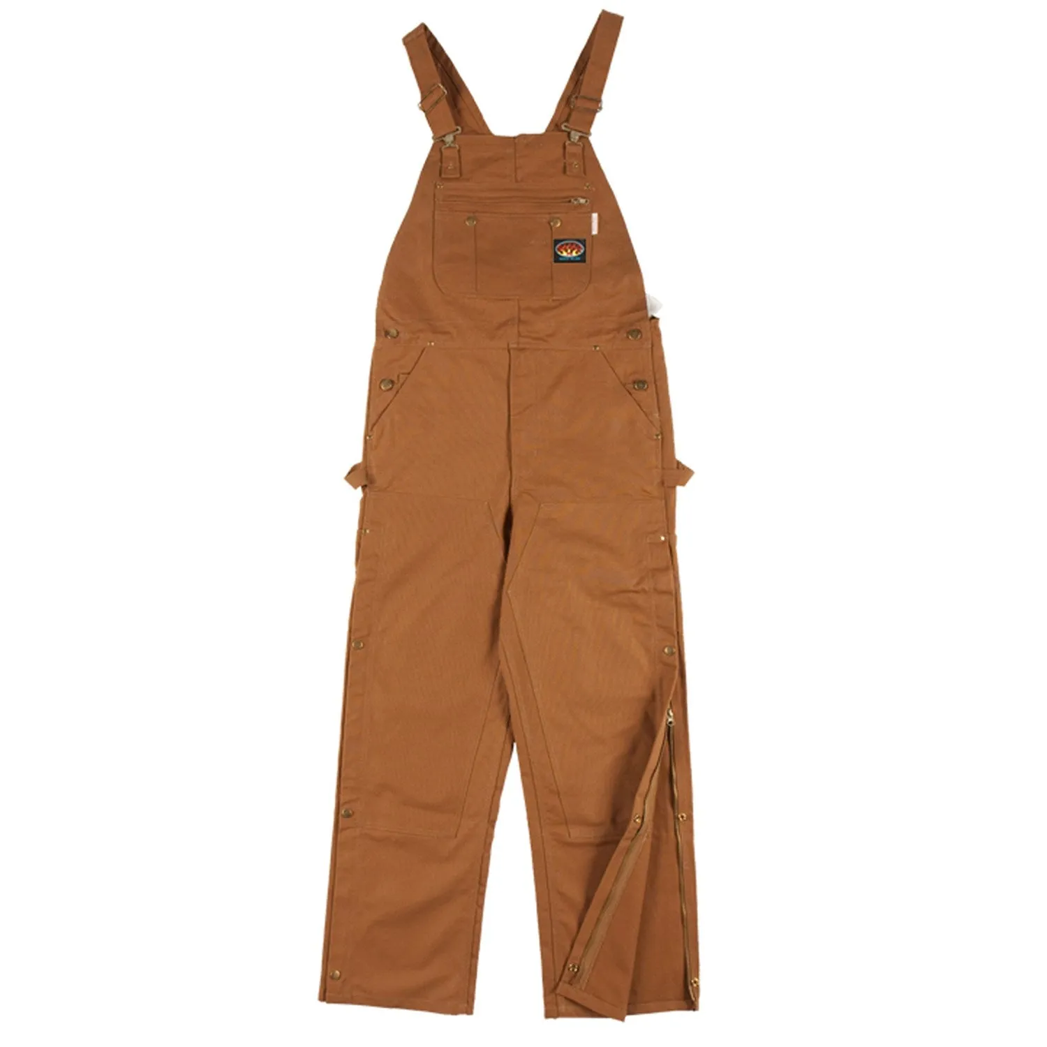 Flame Resistant Brown Duck Bib Overalls - BOB1217