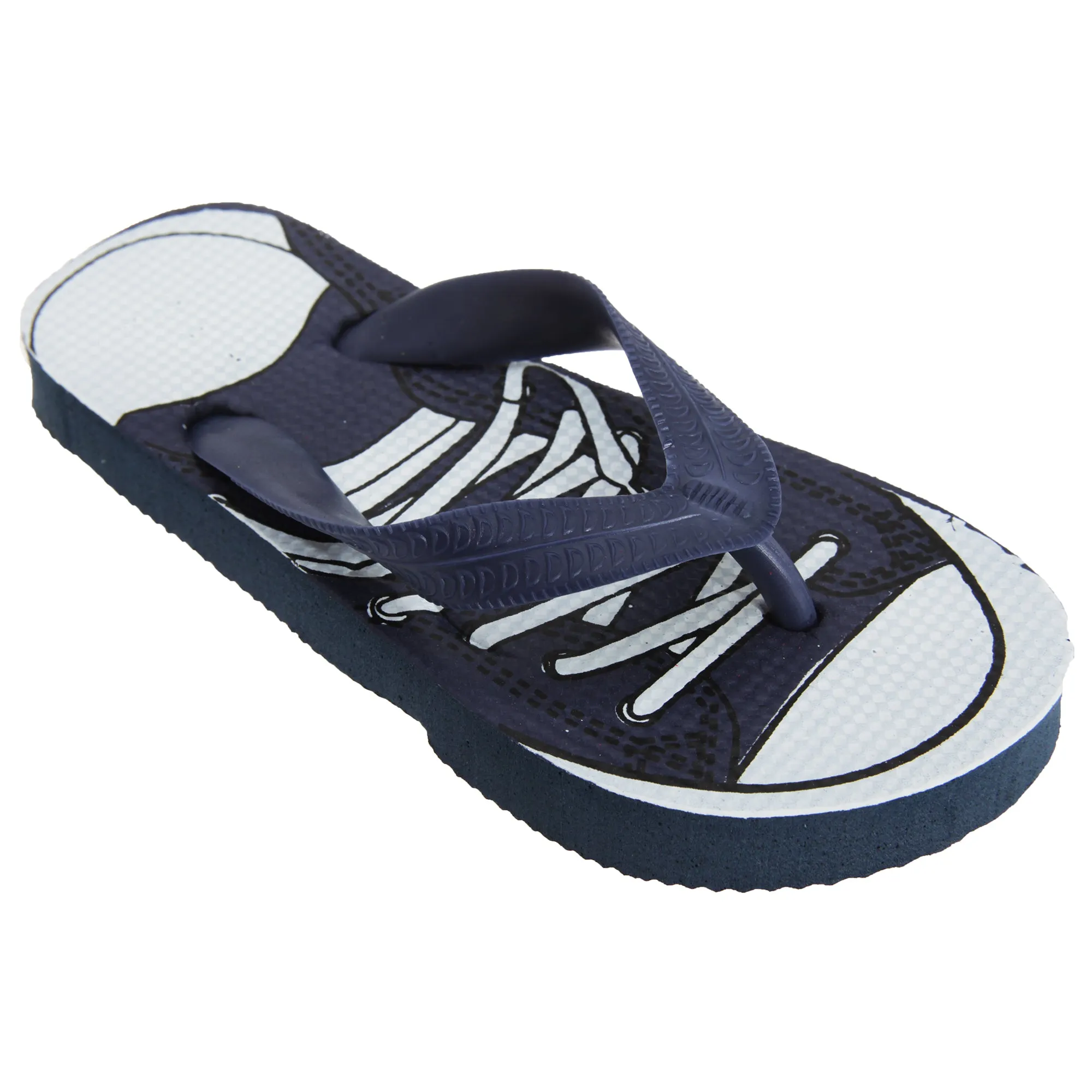 FLOSO Childrens Boys Lace Up Trainer Design Toe Post Flip Flops