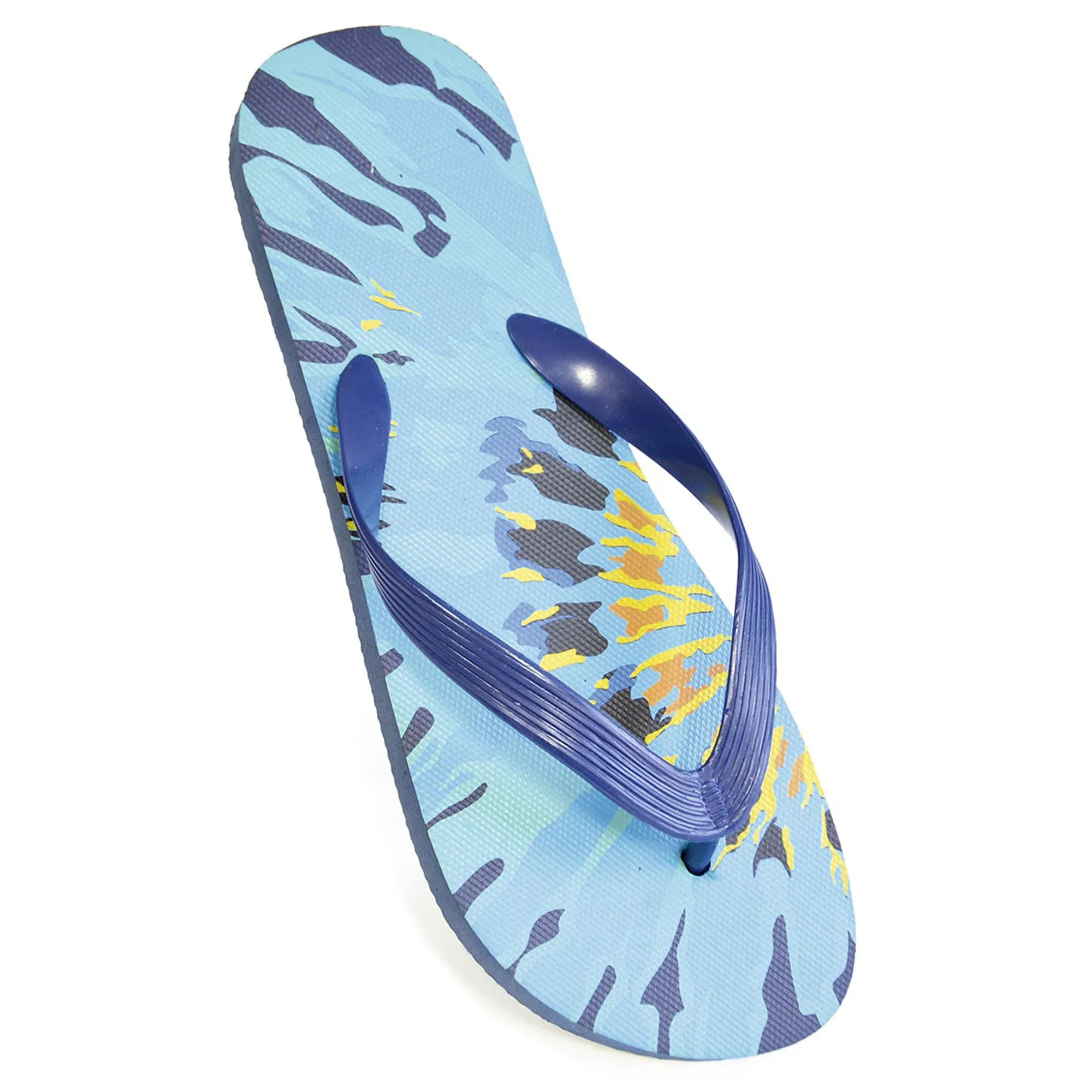 FLOSO Mens Tie Dye Print Flip Flops