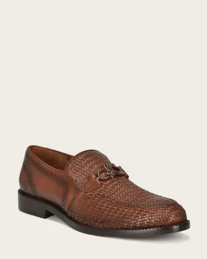 Formal honey mocasin shoe