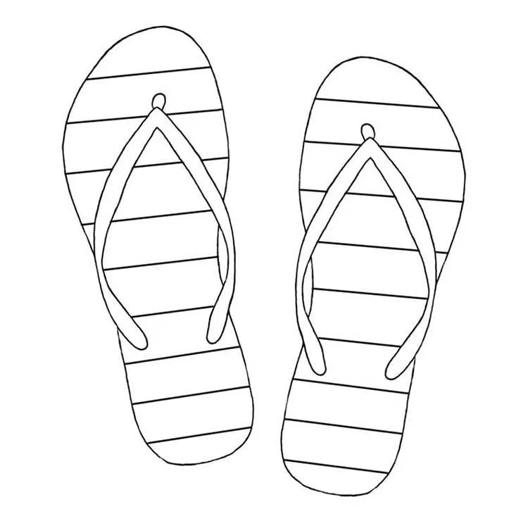 Frog's Whiskers Ink Stamp - Flip Flops