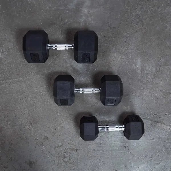 Garage Gear Fitness Gym Crossfit Rubber Hex-Head Dumbbells [WS]