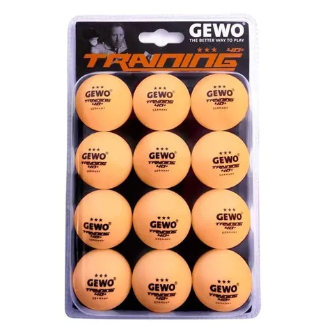 GEWO 40  3 Star Table Tennis Training Ball - One Dozen Pack