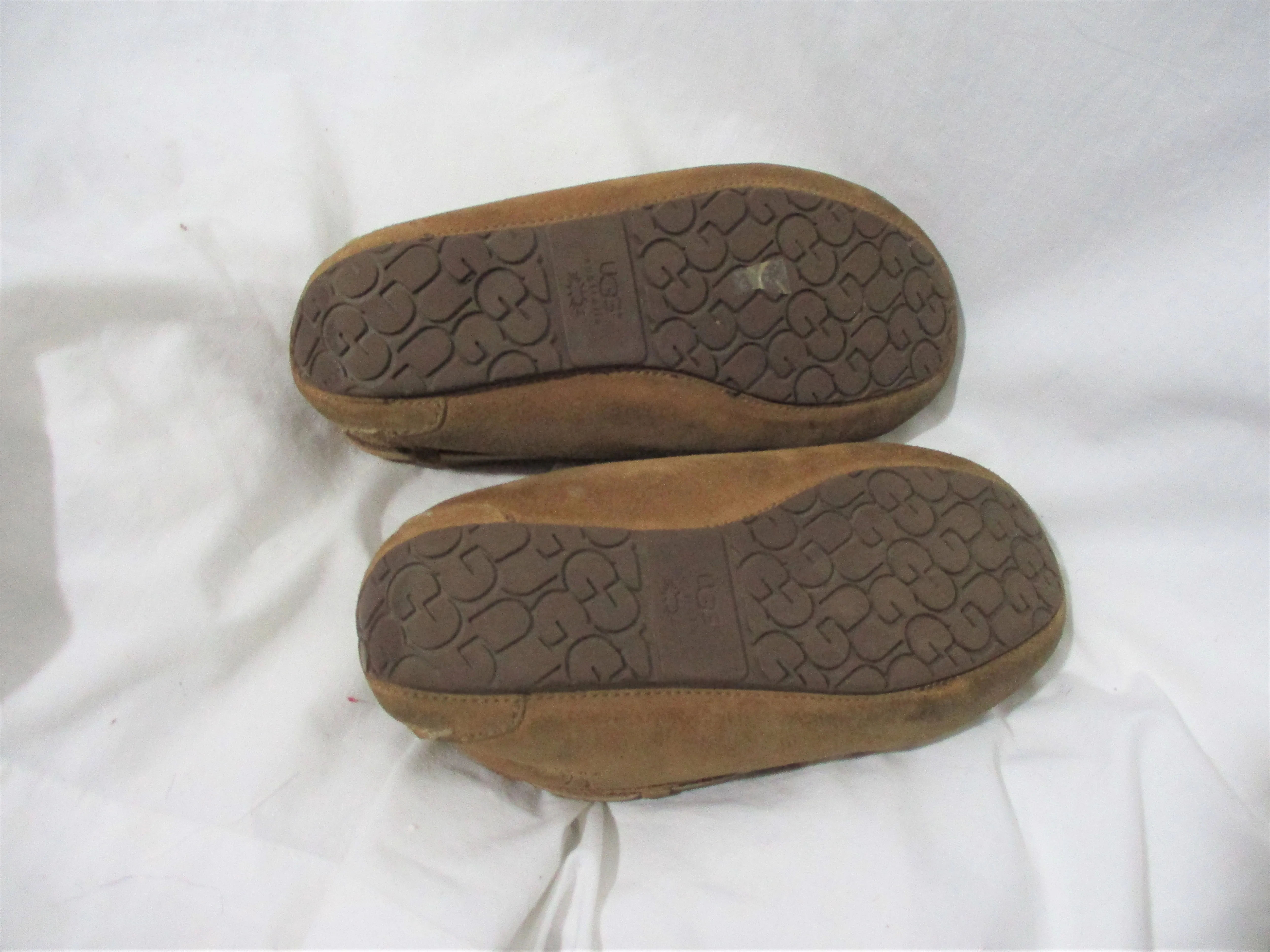 Girls UGG AUSTRALIA 5296 DAKOTA Suede Moccasin Shoe 3 Slipper CHESTNUT BROWN