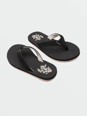 Girls Vicky Big Youth Sandals - Black