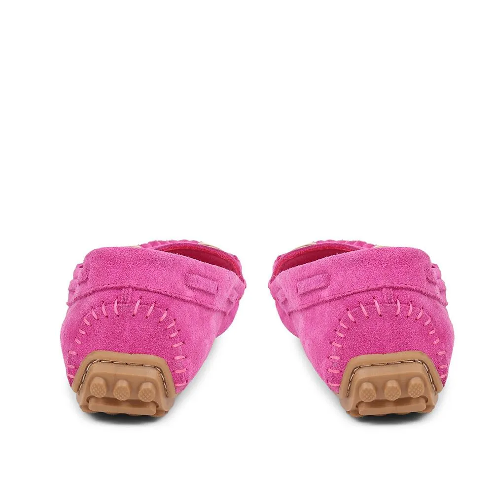 Giustina Suede Buckle Moccasins - GIUSTINA / 323 917