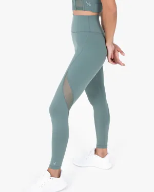 Glide Active Mesh Legging Forest Green