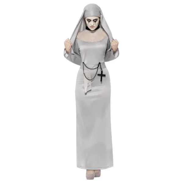 Gothic Nun Grey Costume