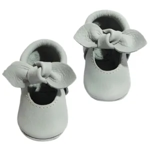 Greatest Snow on Earth Knotted Bow Baby Shoe