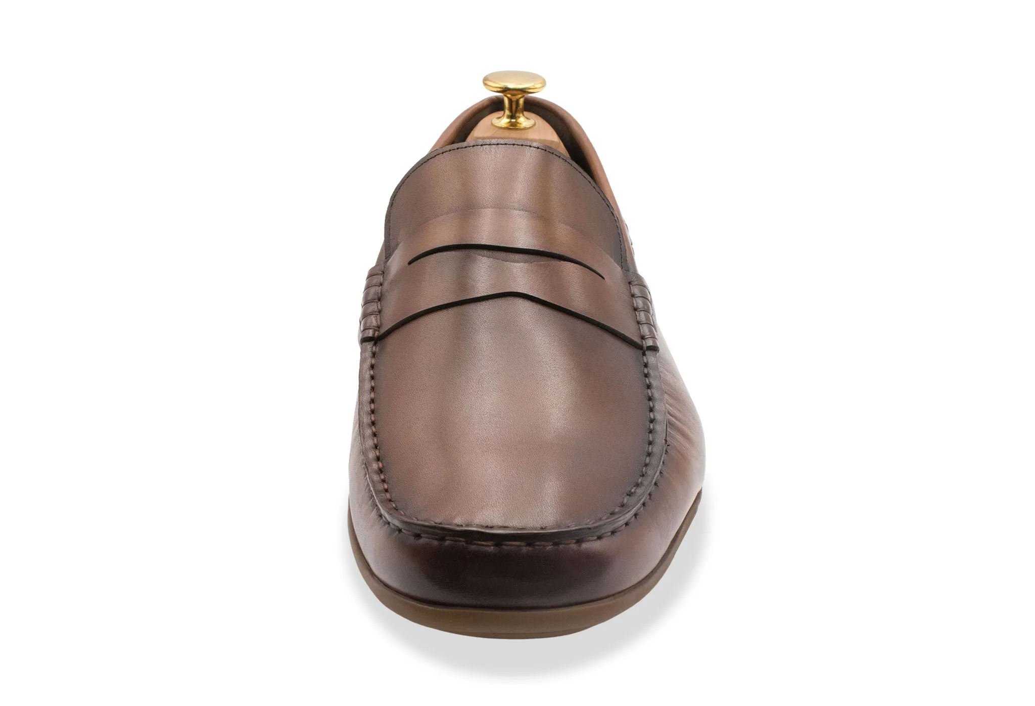 Gregores Chestnut Penny Moccasins