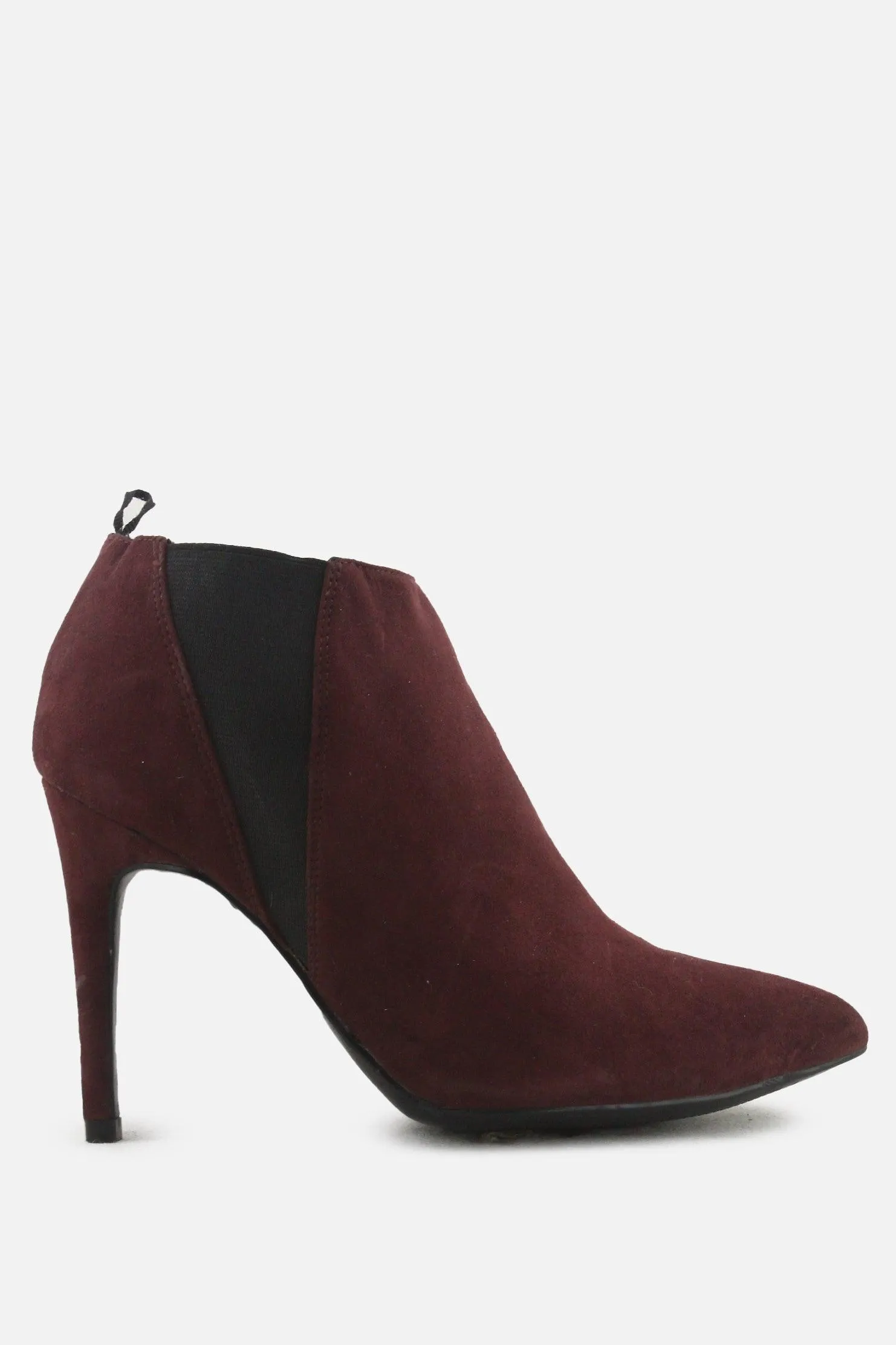 H & M Stretchable Stilletos Heels Ankle Boots | Suede