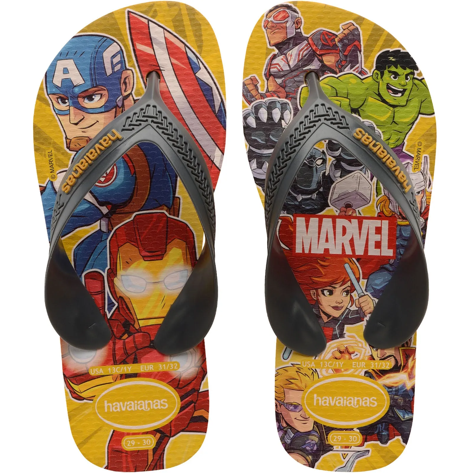 Havaianas Kids Max Marvel Superhero Sandals Flip Flops - Multi