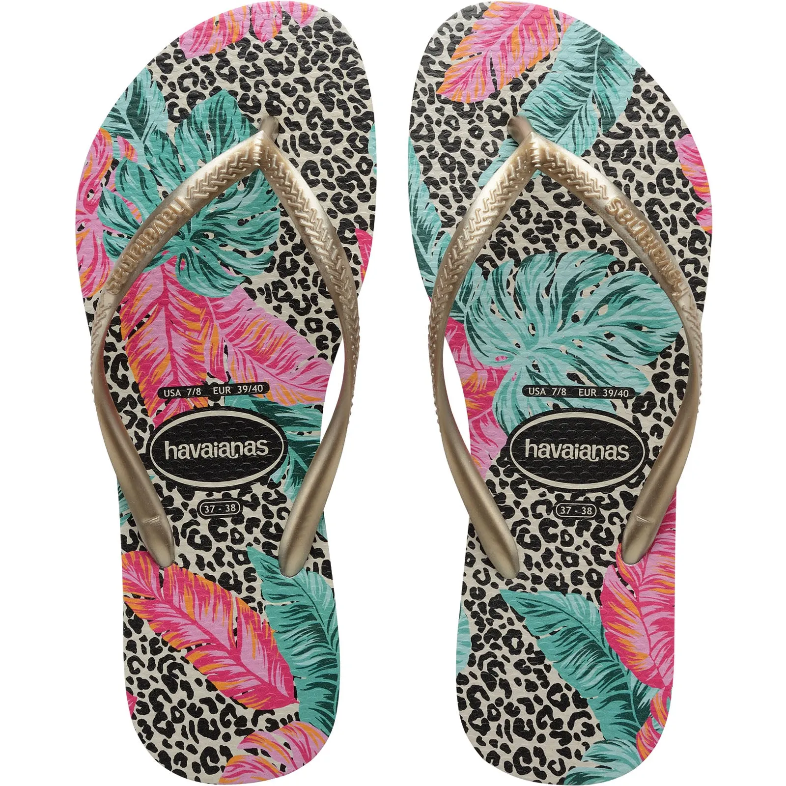 Havaianas Slim Animal Flip Flops - Floral