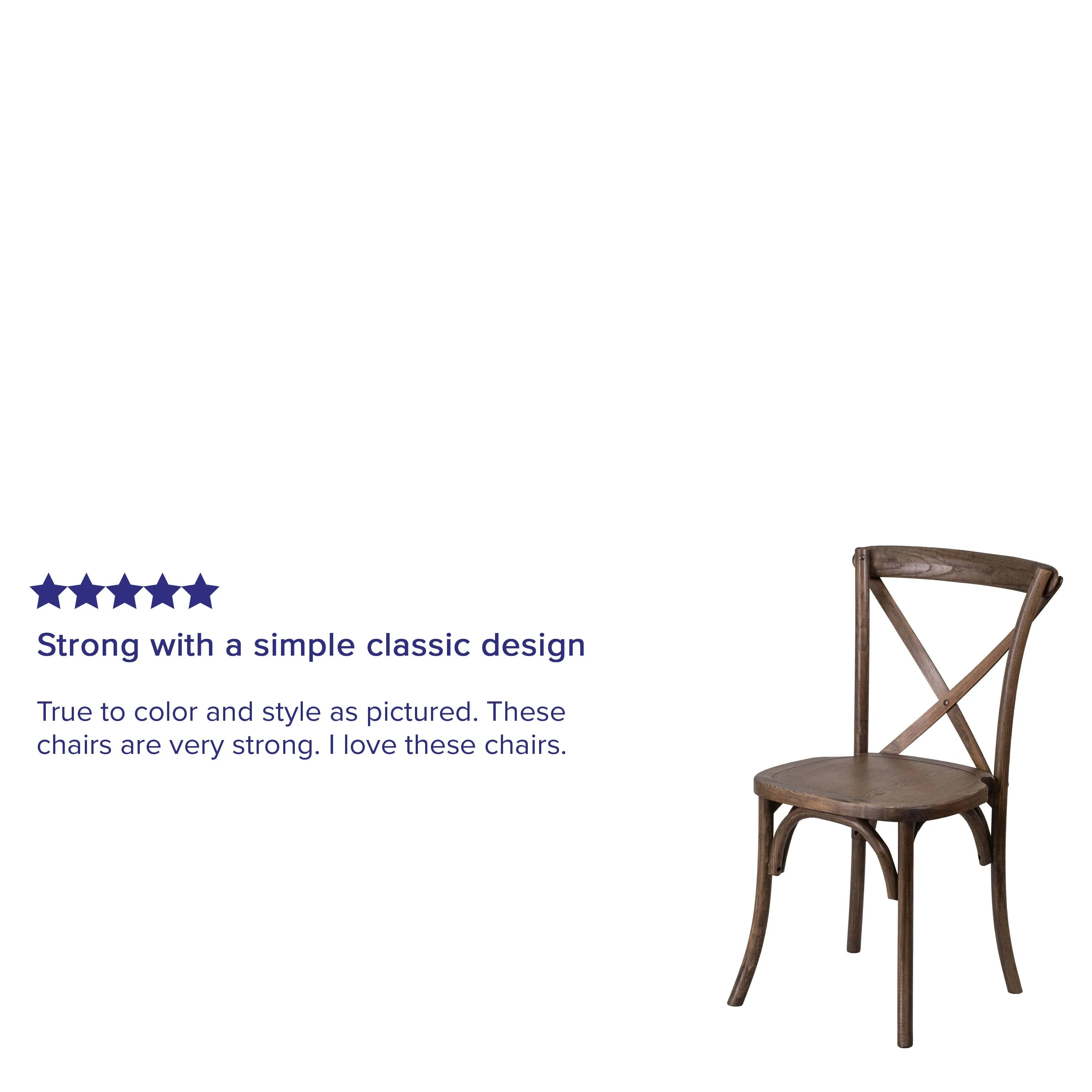 HERCULES Series Stackable Wood Cross Back Chair