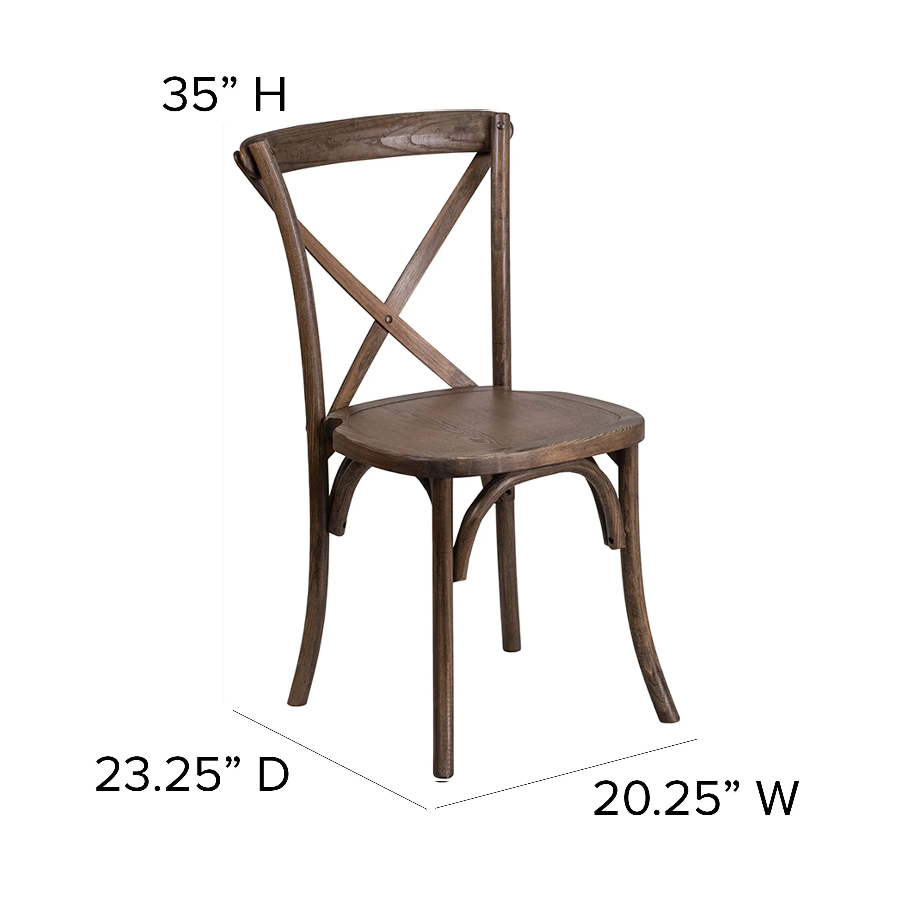 HERCULES Series Stackable Wood Cross Back Chair