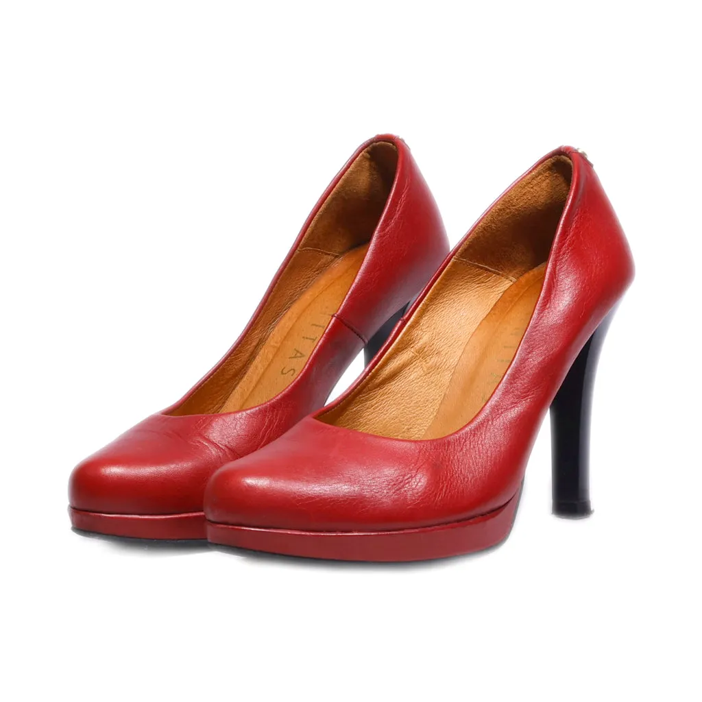 Hispanitas High-Heel Shoes Leather Red Colour For Women