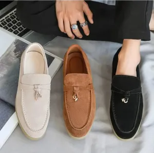 Hnzxzm Fashion Men's Casual Shoes Genuine Suede Leather Men Classic British Style Tassels Loafers Moccasins Mens Outdoor Driving Flats