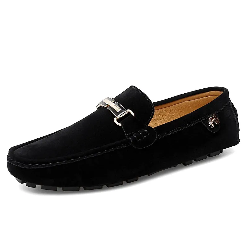 Hnzxzm high-quality Men Shoes Luxury Trendy Casual Slip on Formal Loafers Men Moccasins Italian Black Gray Male Driving Shoes Sneakers