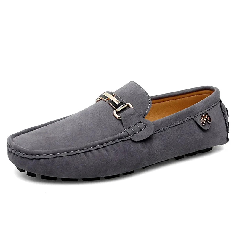 Hnzxzm high-quality Men Shoes Luxury Trendy Casual Slip on Formal Loafers Men Moccasins Italian Black Gray Male Driving Shoes Sneakers