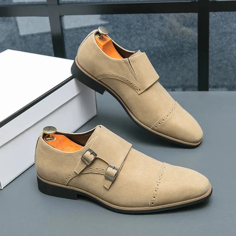 Hnzxzm Leather Shoes Men Loafers Slip on Business Casual Leather Shoes Classic Moccasins Breathable Men Flats Soft Driving Shoes