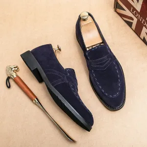 Hnzxzm Men Casual Leather Shoes Brand Driving Shoes Men Suede Loafers Moccasins Dress Shoes For Men New Italian Fashion Leisure Shoes