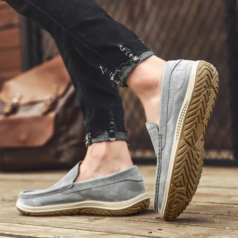 Hnzxzm Men Casual Shoes Fashion Men Shoes Genuine Leather Men Loafers Moccasins Slip On Men's Flats Male Driving Shoes