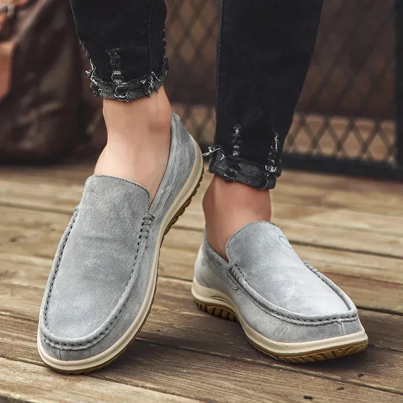 Hnzxzm Men Casual Shoes Fashion Men Shoes Genuine Leather Men Loafers Moccasins Slip On Men's Flats Male Driving Shoes