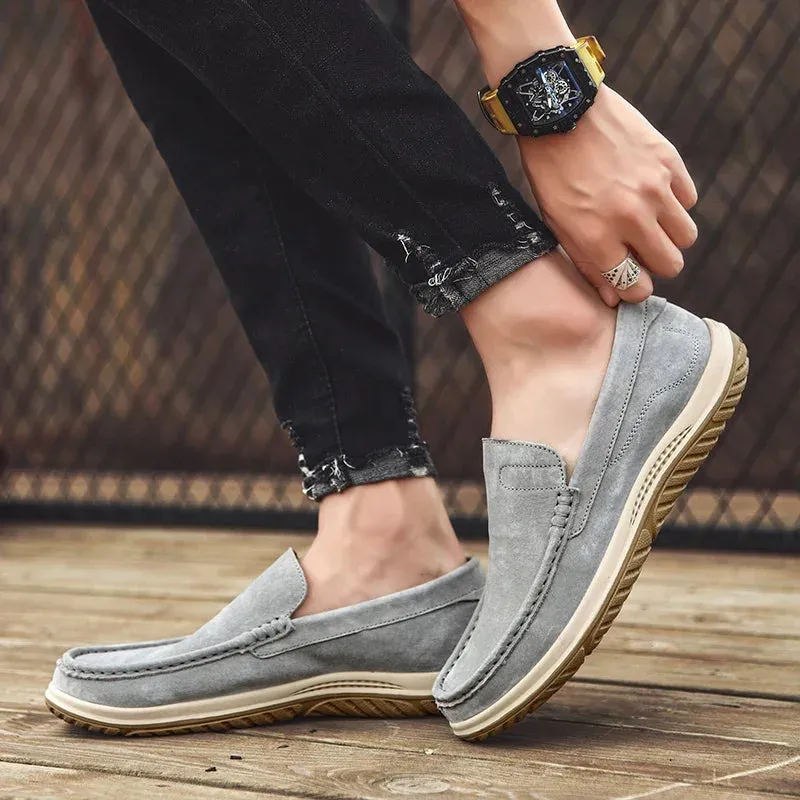 Hnzxzm Men Casual Shoes Fashion Men Shoes Genuine Leather Men Loafers Moccasins Slip On Men's Flats Male Driving Shoes