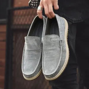 Hnzxzm Men Casual Shoes Fashion Men Shoes Genuine Leather Men Loafers Moccasins Slip On Men's Flats Male Driving Shoes