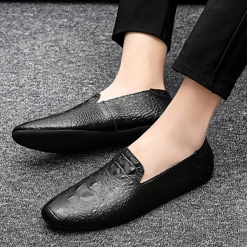 Hnzxzm Men Shoes Moccasins genuine Leather Casual Driving slip on Shoes fashion Men Loafers outdoor Moccasins Italian Shoes for Men L5