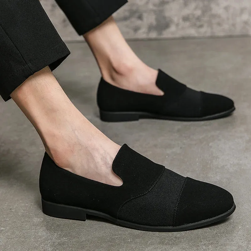 Hnzxzm Simple and Lightweight Loafers High Quality Men Casual Flat Light Fashion Trend Moccasins Slip on Nubuck Leather Driving Shoes