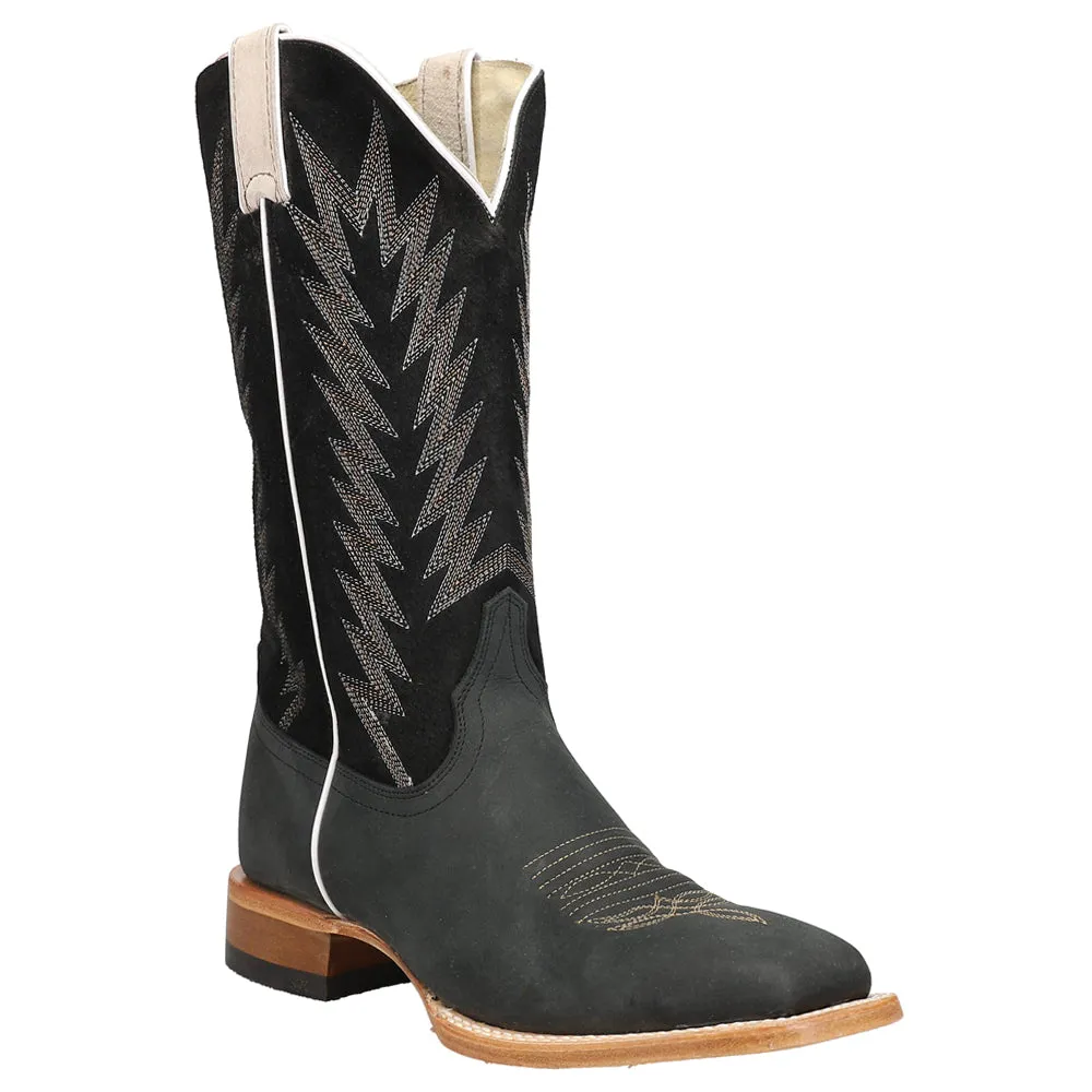 Hombre Embroidered Wide Square Toe Cowboy Boots