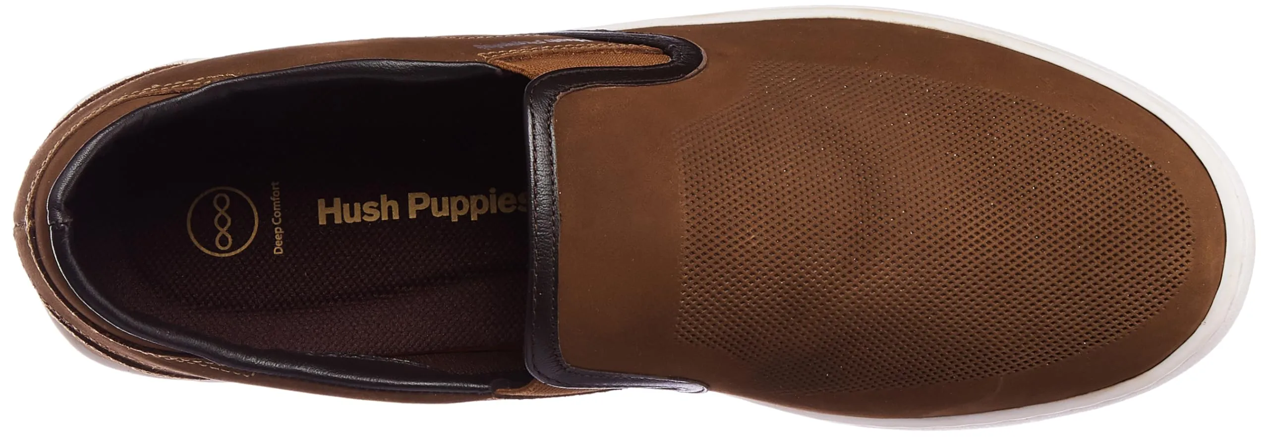 Hush Puppies Mens Smith PERF Slip ON E Brown Casual UK 10 (8533499)