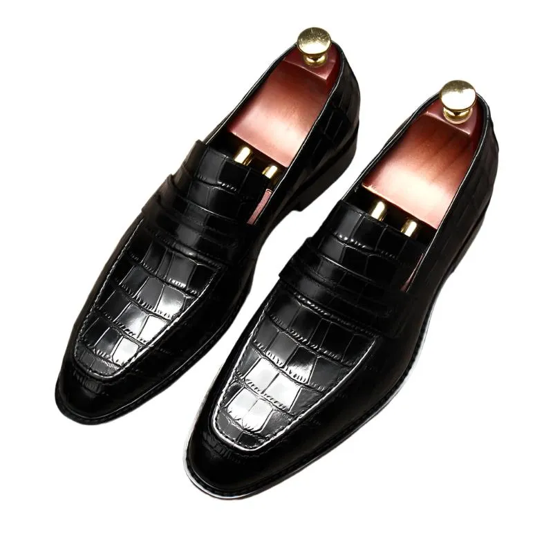 il Milanino - Elegant leather alligator print Loafers (Crocodile pattern)