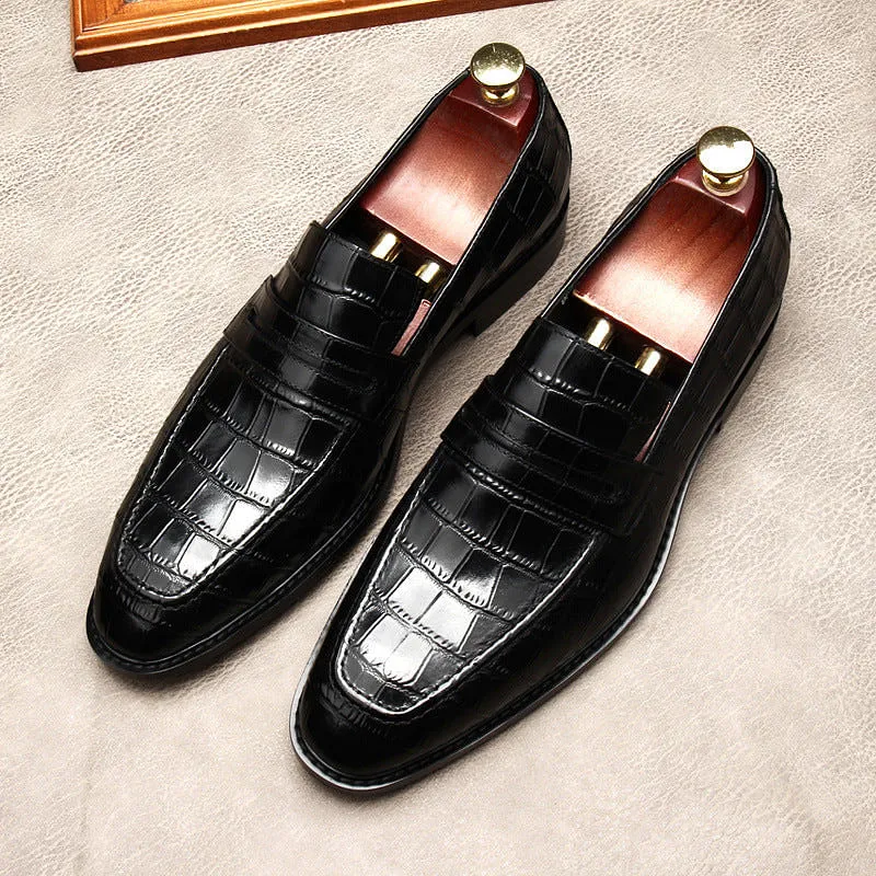 il Milanino - Elegant leather alligator print Loafers (Crocodile pattern)