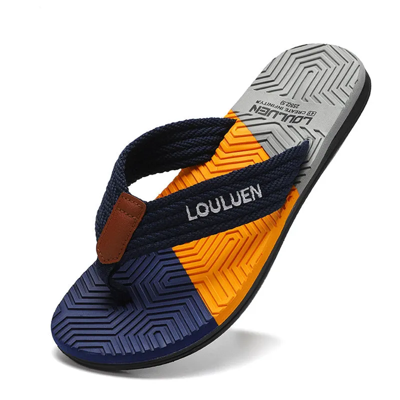 INSTOCK - Men's flip-flops new outer wear for home use.