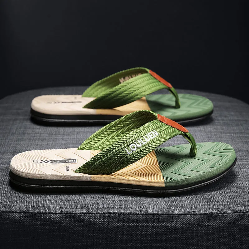 INSTOCK - Men's flip-flops new outer wear for home use.