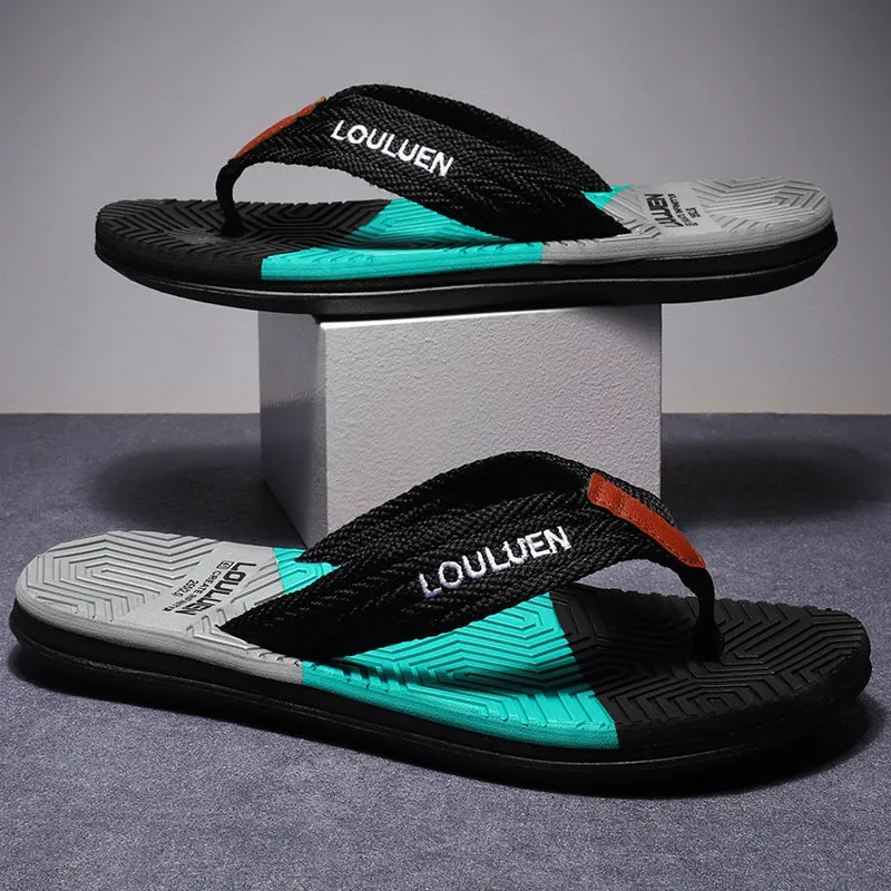 INSTOCK - Men's flip-flops new outer wear for home use.